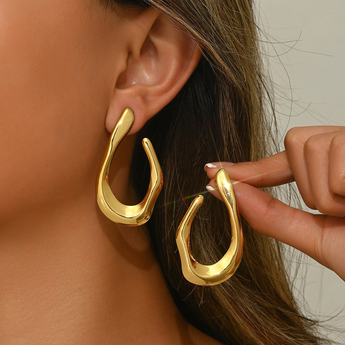 geometric earrings stainless steel