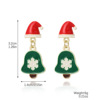 Christmas earrings, set, small bell, European style, with snowflakes