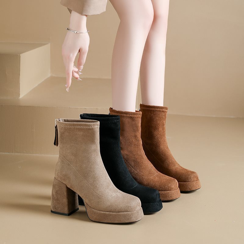 Waterproof Fleece-lined Over The Knee Boots With Platform For Women_voghion.com