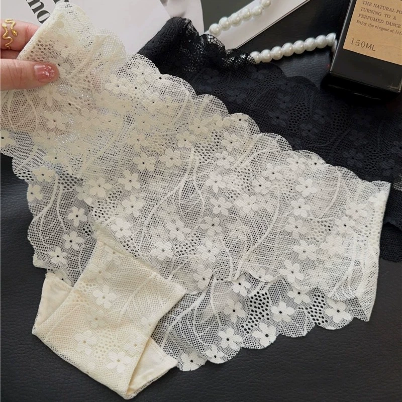  Sexy quick dry lace pants, thin breathable harness, shorts, trousers, french style