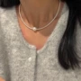春夏强光复古简约锁骨链