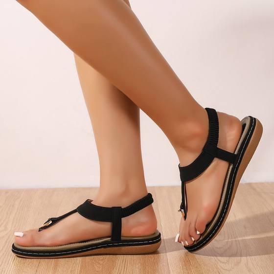 Roman Sandals Women's European and American Flat Sandals Sandals Soft Bottom Cross-border plus size Sandals New Bohemian Sandals