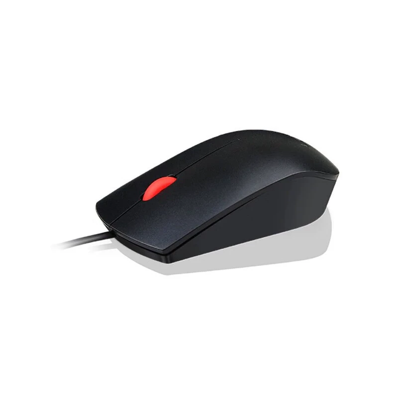 Lenovo wired mouse, small red dot blue light mouse 4Y50R20863