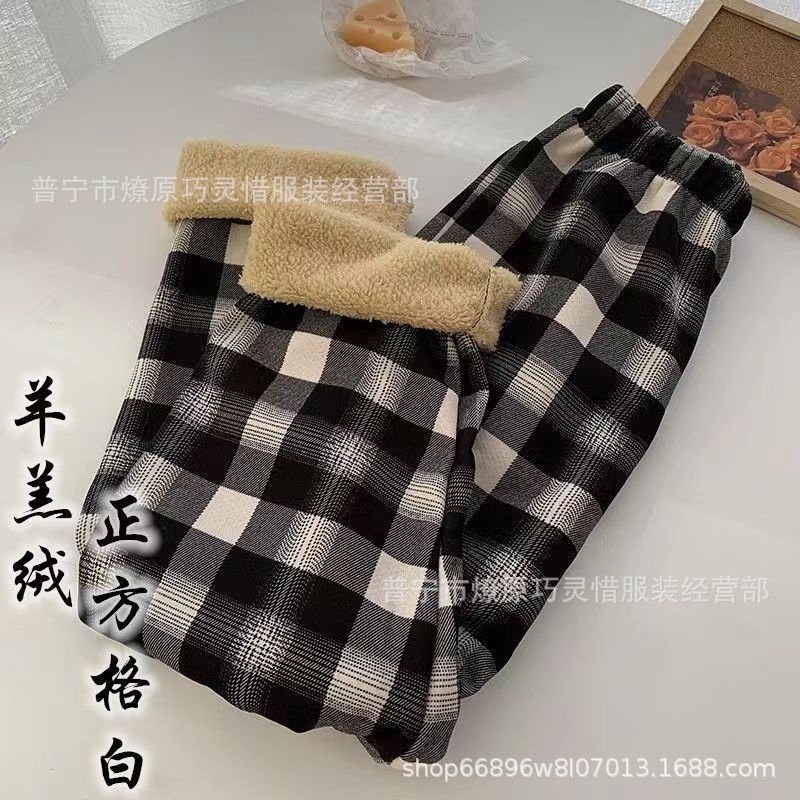 Pantalones de pijama de franela de coral de dibujos animados, pantalones de pijama de hombre, pantalones de invierno de otoño de mujer, pantalones caseros