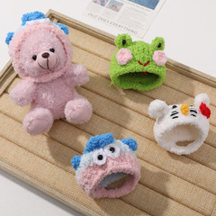 卡通新款毛可愛小貓咪帽子DIY手工玩偶公仔娃娃換裝頭套配件飾品