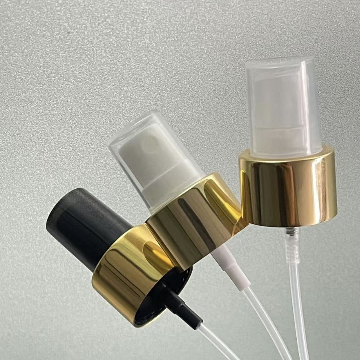 高档化妆品包装 氧化铝喷头 塑料喷雾喷头 24/410亮银