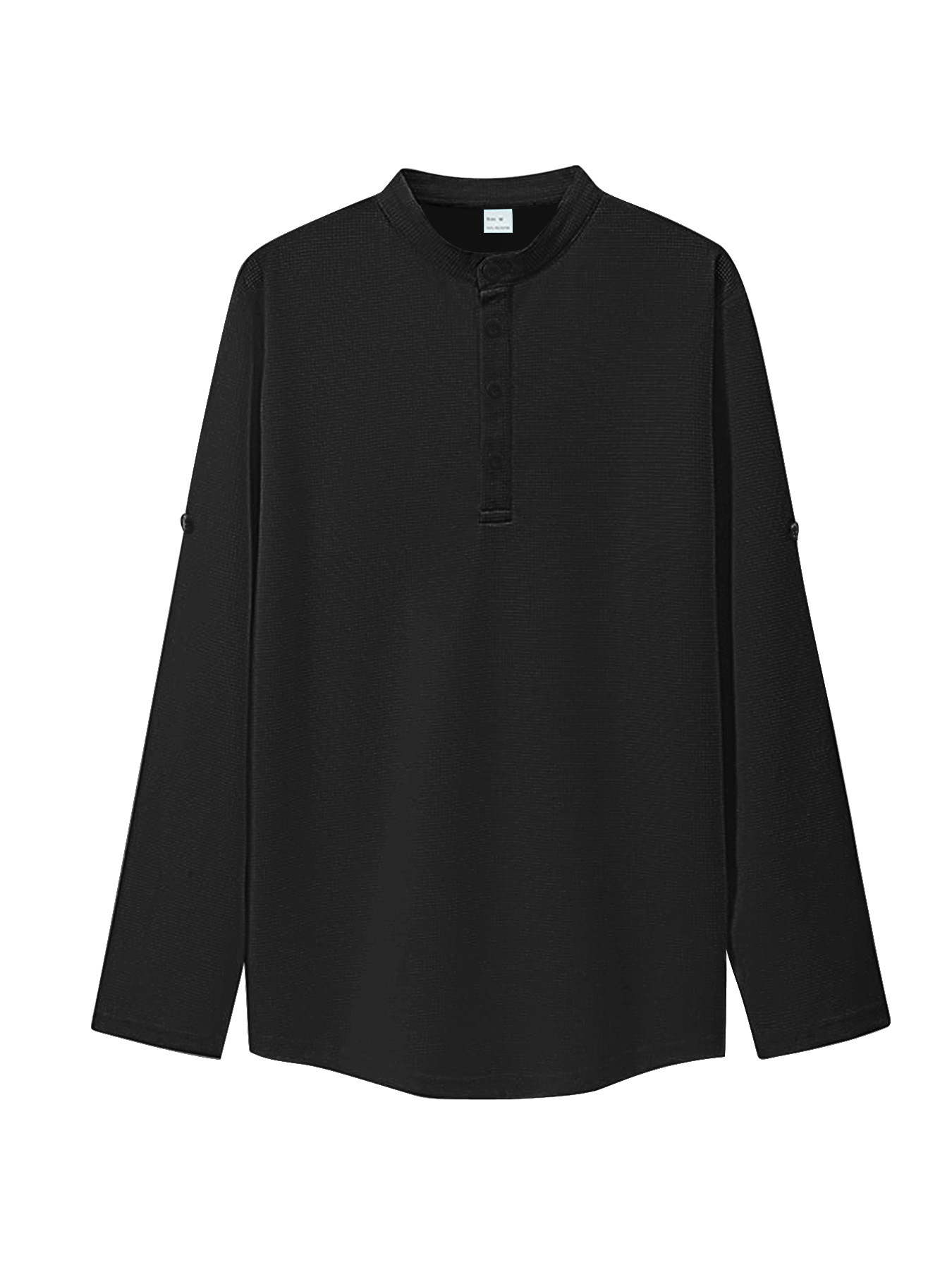 Polo de manga larga para hombre de estación independiente TK transfronteriza europea y americana, polo a cuadros con cuello alto y botones transpirables casuales de verano