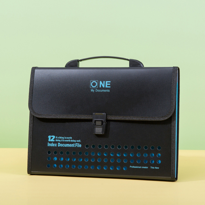 A4 bolsa de órgano de carpeta porosa FC cool clip de archivo de escritorio de gran capacidad bolsa de archivo de oficina