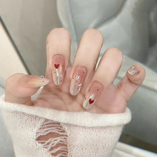 假指甲片春夏新款手工穿戴甲高级感小红书爆款美甲贴片水钻指甲贴