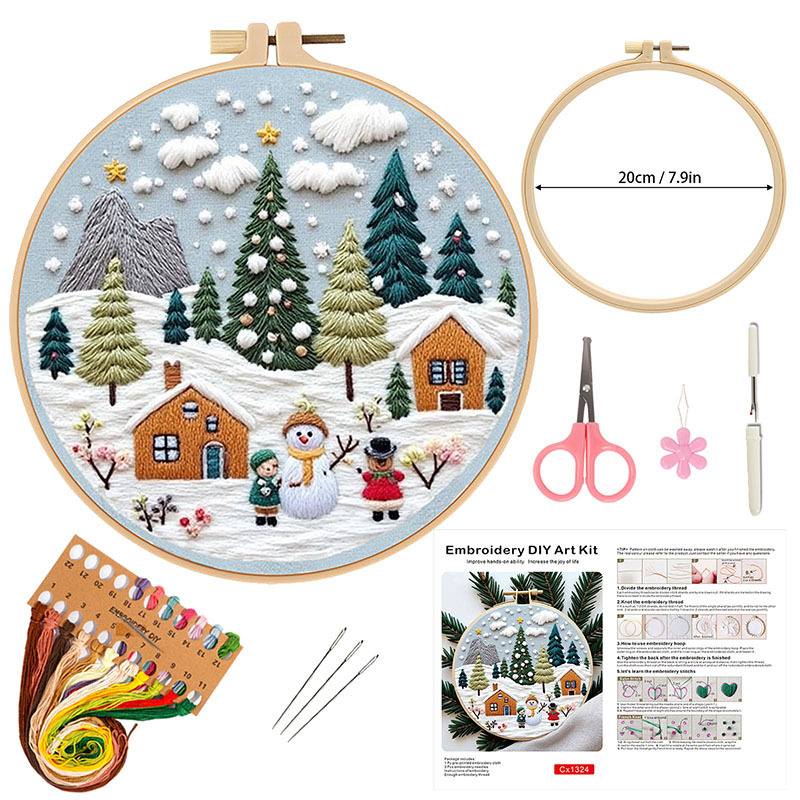 2025 nuevos productos de bordado de Navidad hechos a mano diy material paquete de bordado de Navidad accesorios originales