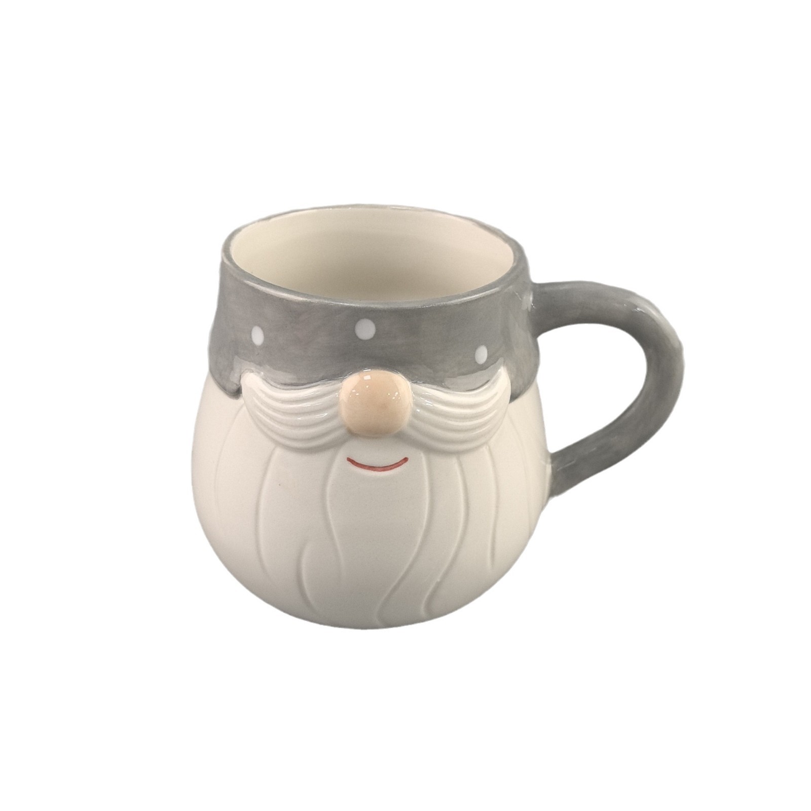 Navidad transfronteriza pintada a mano linda taza de cerámica de Navidad en relieve taza de cerámica de Santa Claus regalo de Navidad