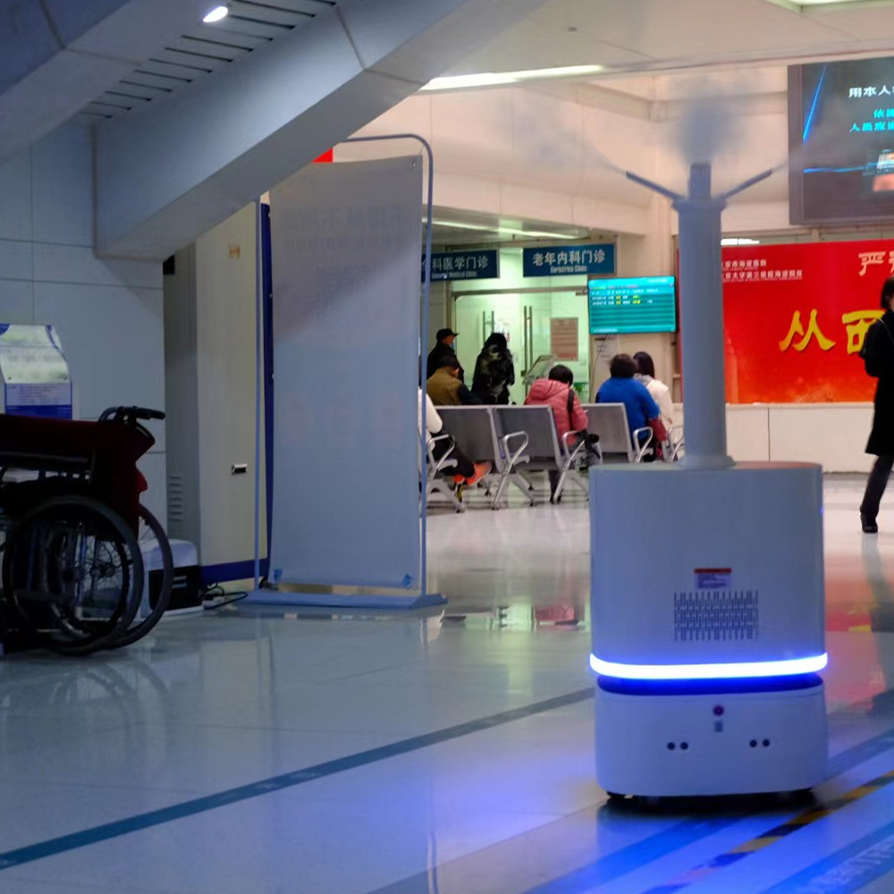 智能室内方舱机场医院地铁高铁商场酒店消毒消杀灭菌喷雾机器人