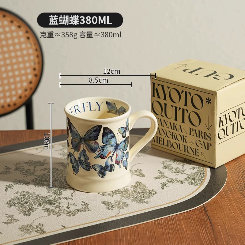 Taza de cerámica de alto valor Taza de agua de pareja Vintage Creative Girl Goddess Souvenir Taza de desayuno Taza