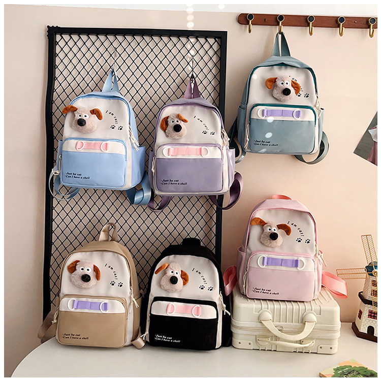 Best-selling 2026 new nylon backpack for children, casual large-capacity school bag for kindergarten and primary school students