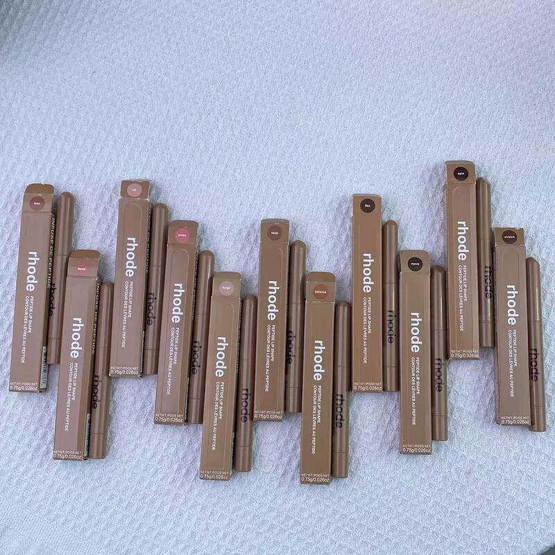 Cross-border peptide rh-ode lip liner, Hailey lip liner, waterproof and sweat-proof lip pencil, wood li-p lin/er, nude color