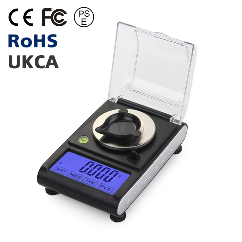 厂家直销高精度电子称 0.001g黄金克拉秤带防风罩 批发珠宝克重秤