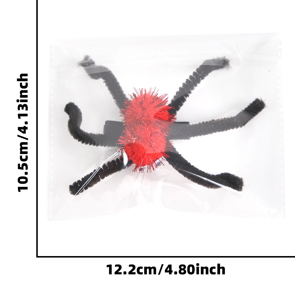 Amazon nuevo Halloween araña cabeza de fiesta fantasma parodia accesorios de decoración 3D estereoscópico araña patas brocas para el pelo