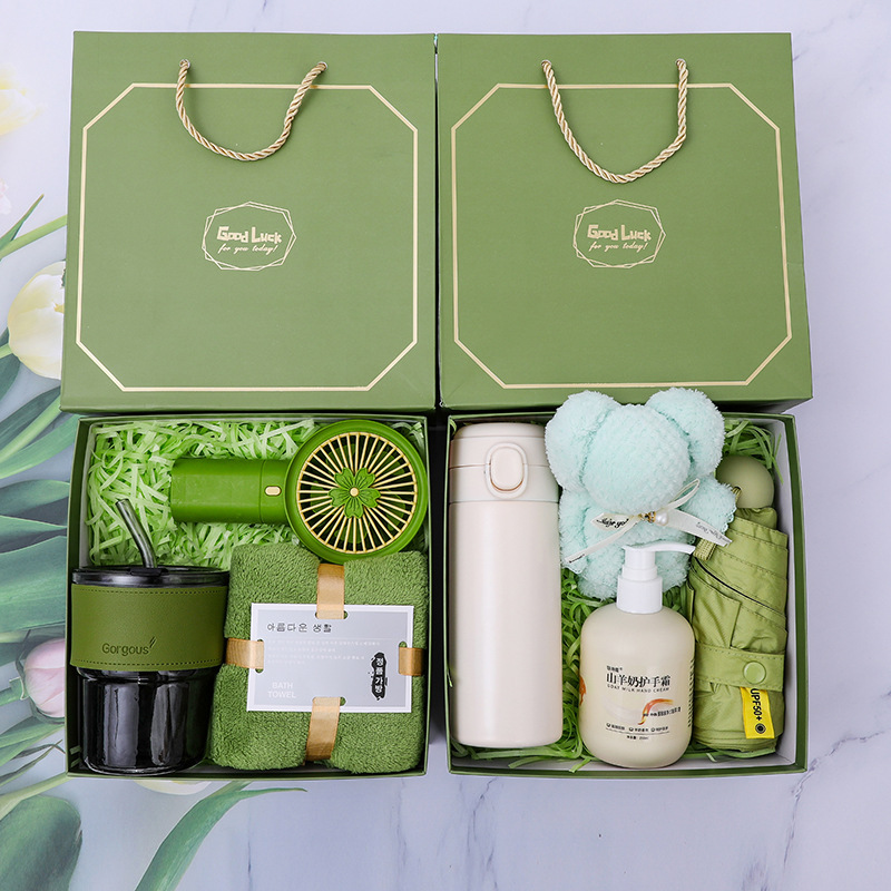 Custom LOGO Accompanying Gift Green Gift suit Business Gift Box Employee Welfare Practical Gift Enterprise Company Custom LOGO Accompanying Gift Green Gift suit Business Gift Box Employee Welfare Practical Gift Enterprise Company