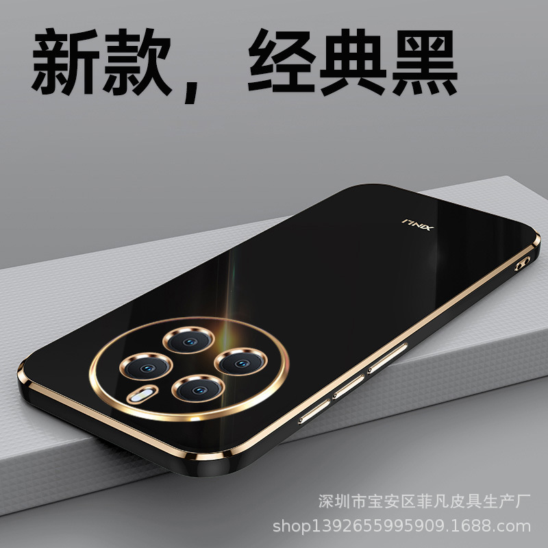 Suitable for Realme12+ Mobile Phone Case C67 Straight Edge Electroplating C53 All-Inclusive 9I Ring C30 Men and Women 8I New Export