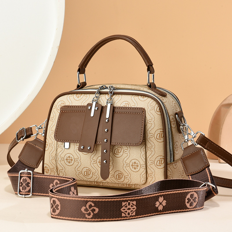 프린트 - 황백색과 갈색