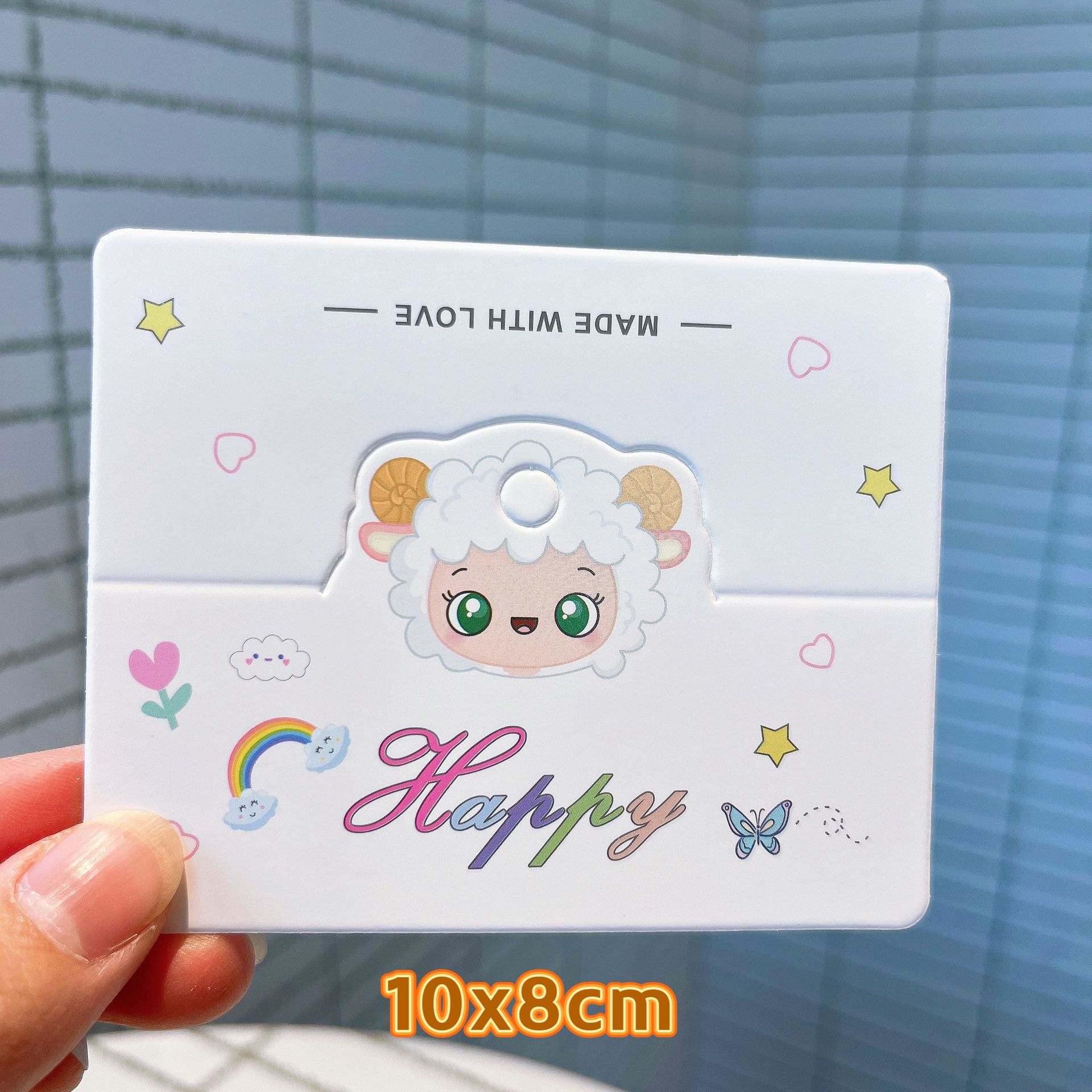10x8cm lamb card paper