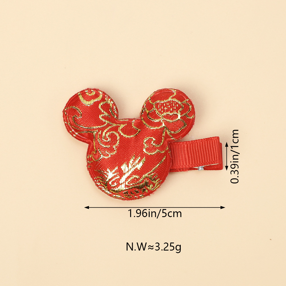 Kinder haarnadel Neue Jahr rote schleife haarnadel süße mädchen festliche seite clip mädchen Neue Jahr kopfschmuck großhandel_voghion.com