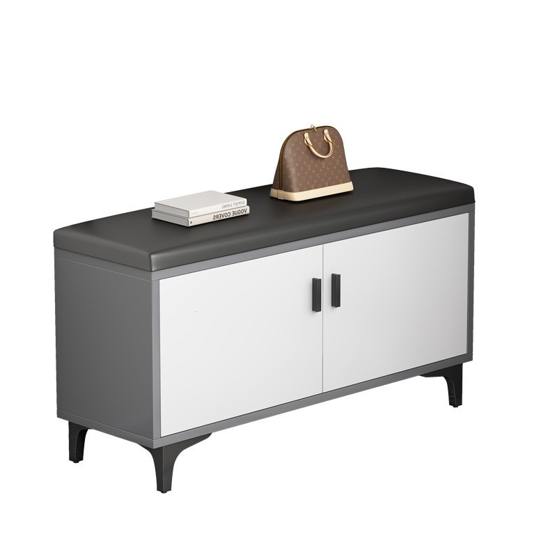 Estante de zapatos simple de puerta estrecha armario de almacenamiento a prueba de polvo doméstico pequeño armario de zapatos de asiento económico de gran capacidad