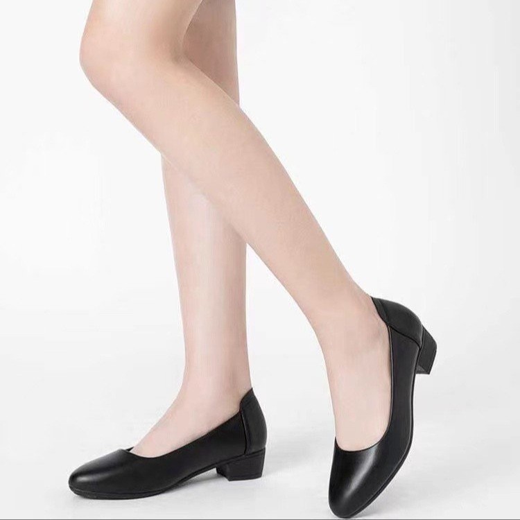 2026 verano nuevos zapatos de trabajo no se cansen pies silenciosos zapatos de una sola azafata cómoda con suela suave zapatos de tacones altos profesionales para mujeres
