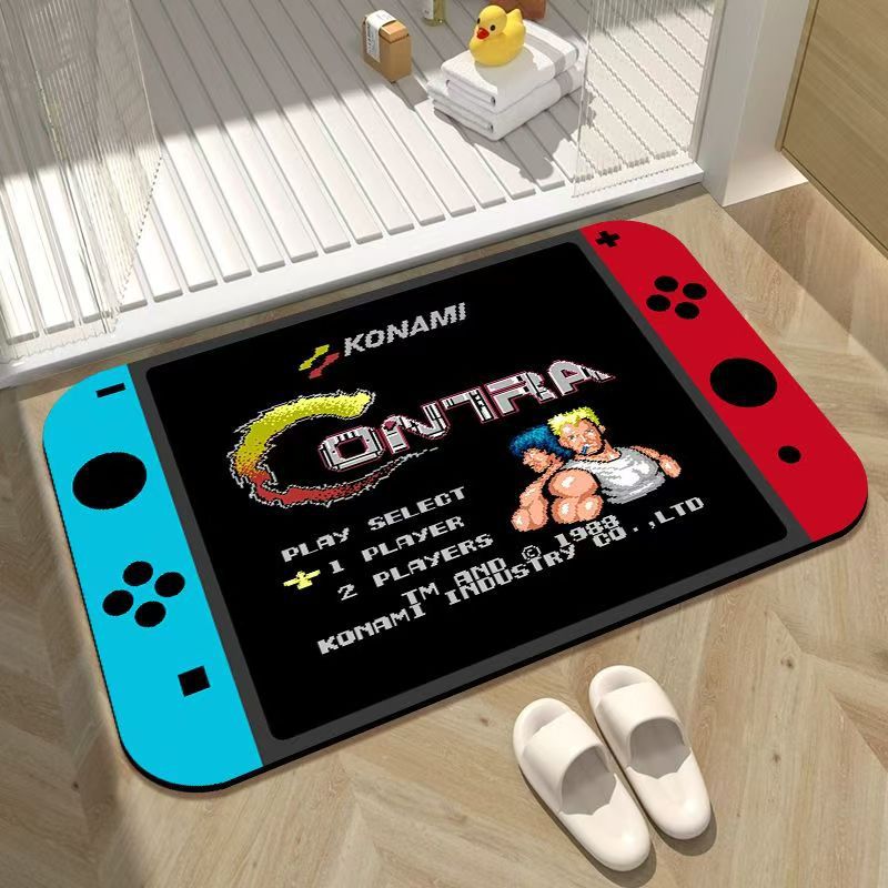 Cartoon Game Console Bathroom Diatom Mud Floor Mat Bathroom Bathroom Door Household Floor Mat Non-Slip Absorbent Foot Mat