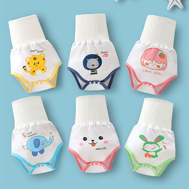 Детские мультяшные брюки для живота трусы для новорожденных