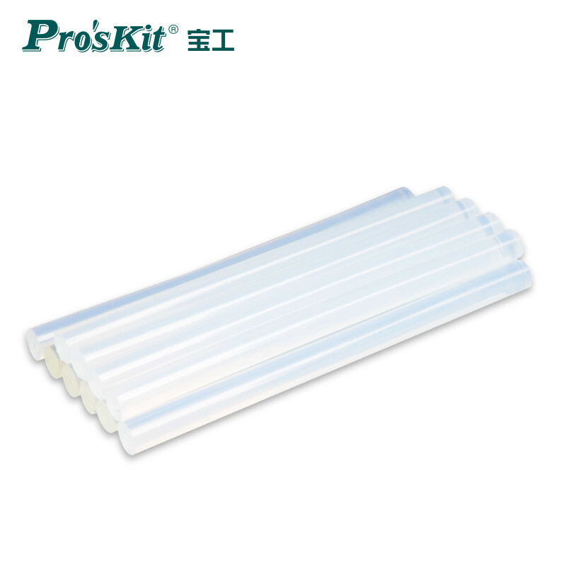 宝工GK-611160 10根高粘家用透明热融胶枪胶棒11mm电热熔胶抢胶条