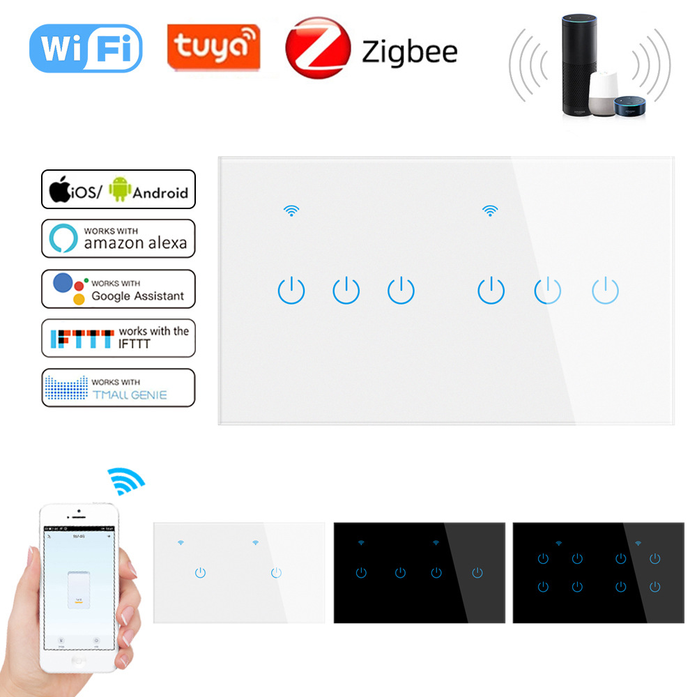 (Cross-border trading), glass smart double switch key, light panel, remote control