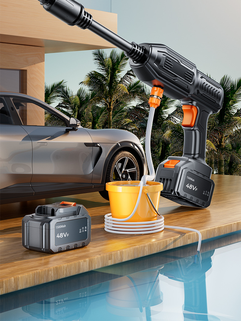 2026 New Model Wireless Car Washing Machine High-Pressure Water Gun for Home Use, Window Cleaning, Lithium Battery-Powered, for Yard and Garden Cleaning