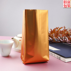 Tea Leaf Packaging Bag Matte Gold Accordion Bag Vacuum-Proof Aluminum Foil Bag Food Standing Bag Wholesale