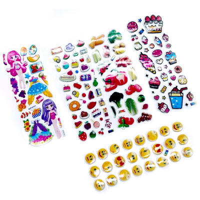 three-dimensional Sticker Bump children Cartoon comic Stickers PVC Stick Reward Bubble Sticker lovely Boys and girls