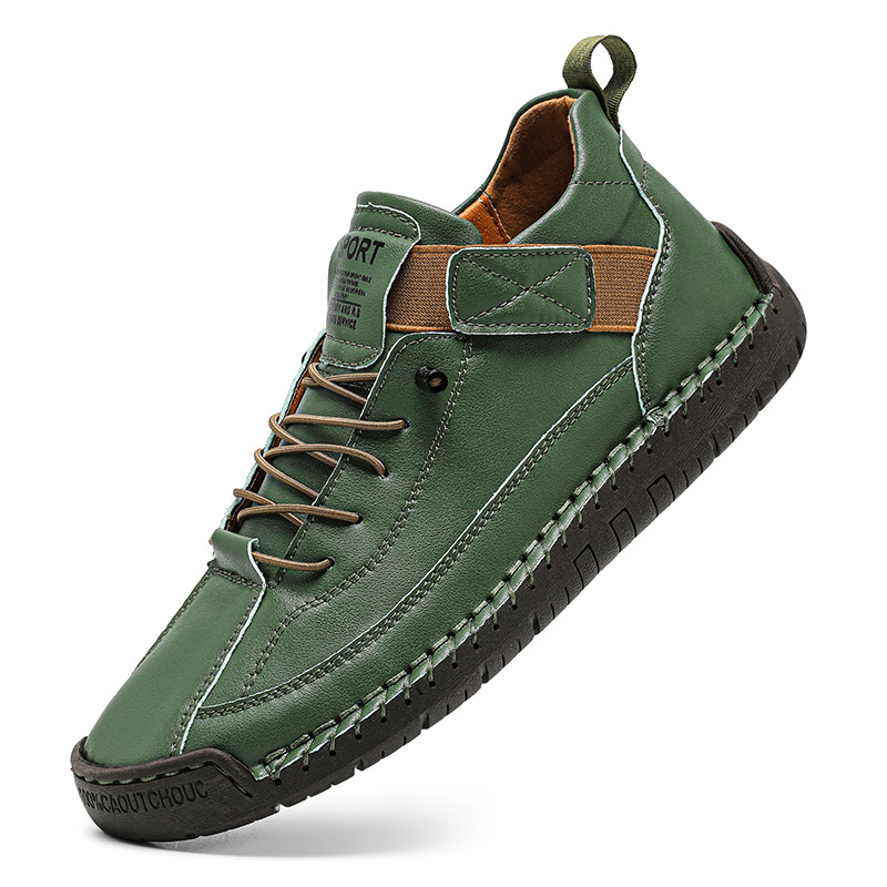 Autumn And Winter Large-size Mid-top Martin Boots, Outdoor Casual Shoes, Workwear Stitched_voghion.com