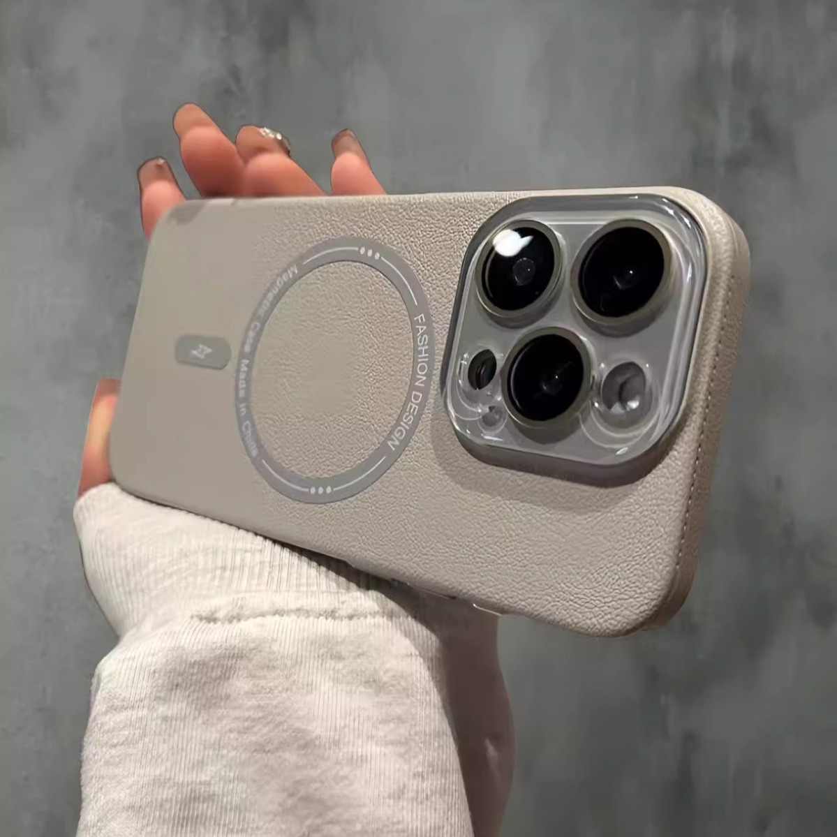 新款荔枝皮紋適用iphone15手機殼12蘋果14promax磁吸13全包保護套