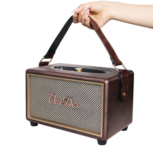 Oneder D6 wireless Bluetooth speaker portable Marshall style card audio wood grain old classic radio