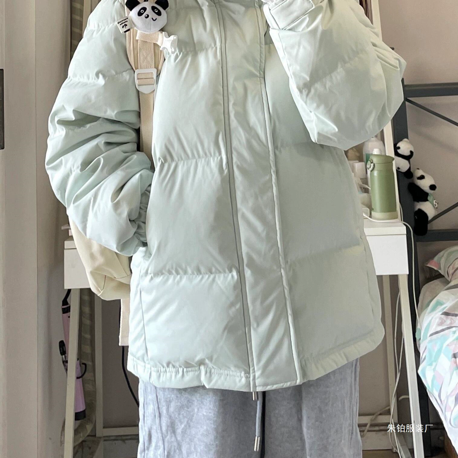 Зимний бархатный пуховик, корейский стиль, утиный пух