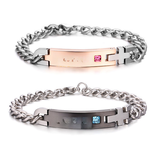 Valentine's Day gift for girlfriend, creative titanium steel couple bracelet for men and women, Korean version ES172