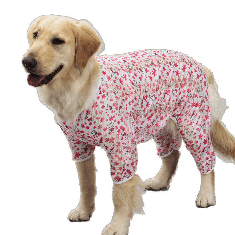 宠物狗狗衣服夏轻薄四脚防掉毛防晒背心猫咪防晒衣空调服中大型犬|undefined