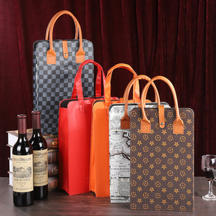 Factory Direct Sales in stock double New Year gift Red wine bag wholesale red wine packaging bag wine gift