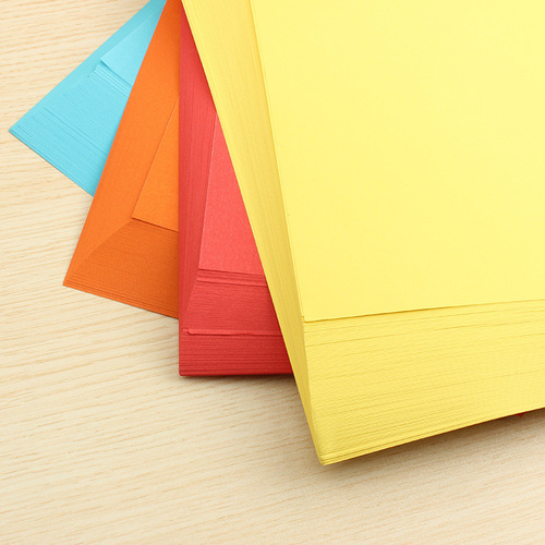 Deli color copy paper thickened 80g single pack 100 sheets a4 red pink color printing paper student paper cutting