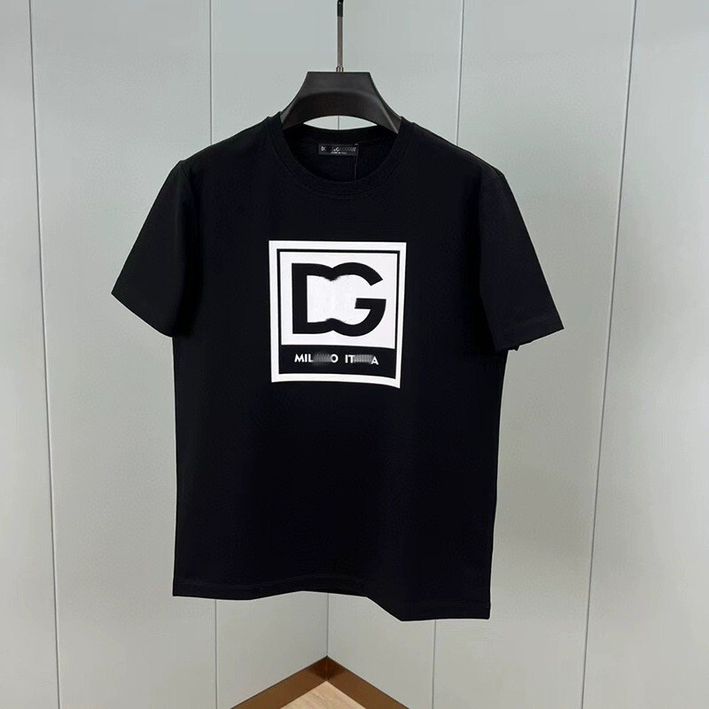 D Dujia G 夏新作人気プリントヨーロッパ通気性ラウンドネックカジュアル万能トレンドブランドトップス Tシャツ半袖メンズ|undefined