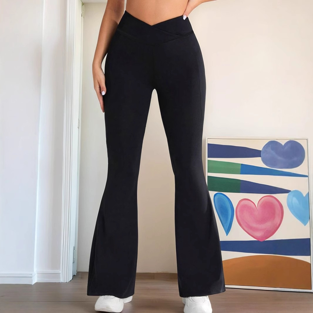 欧美裸感瑜伽套装女运动休闲百搭紧身百搭高腰阔腿显瘦健身套装