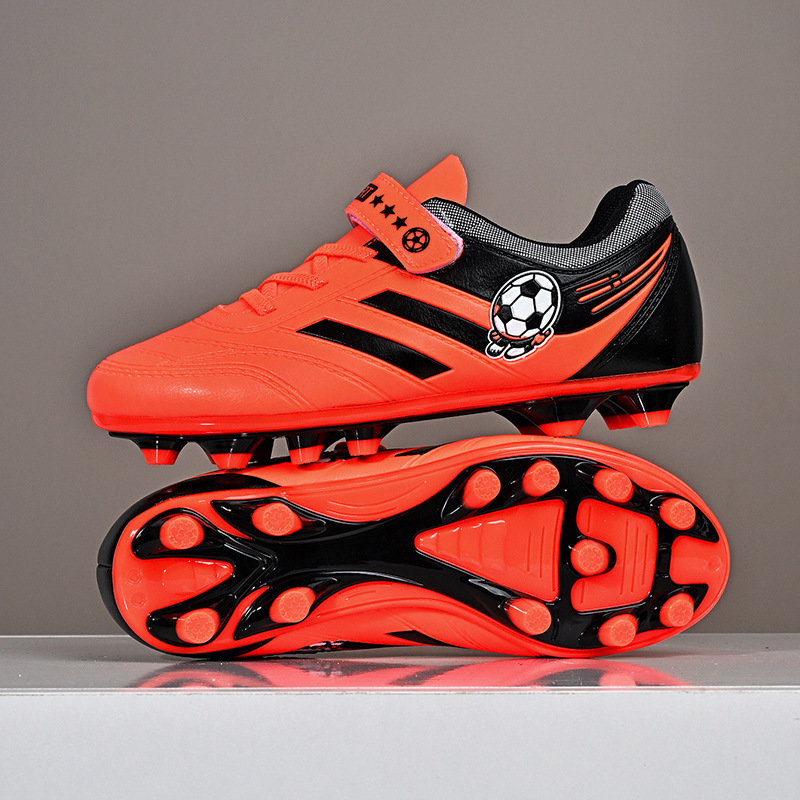 Zapatos de Fútbol Infantil con Tacos de Goma de Malla Ligeros para Césped Natural y Artificial
