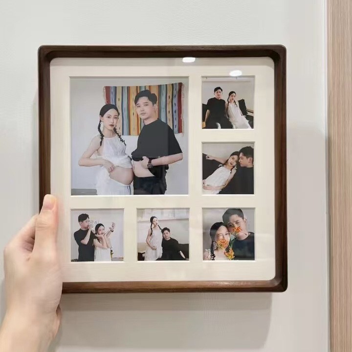 Little Red Riding Book Same Style Four-Palace Lattice Solid Wood Photo Frame Set Table for Photo Washing Square Children's B- ultrasound Single Commemorative Couple Frame Little Red Riding Book Same Style Four-Palace Lattice Solid Wood Photo Frame Set Table for Photo Washing Square Children's B- ultrasound Single Commemorative Couple Frame