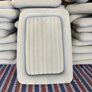 Licheng Factory Direct Sales Kidsren's Inflatable Bed Outdoor Portable Foldableable Flocking Pvc Lunch Break Inflatable Mattress Camping Style