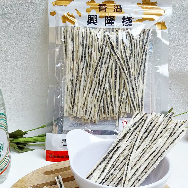 Хонгконгский Xinglongzhan черный кунжут копченая семга крошки 75 г готовые к употреблению морские деликатесы закуски для офиса из интернета-знаменитости