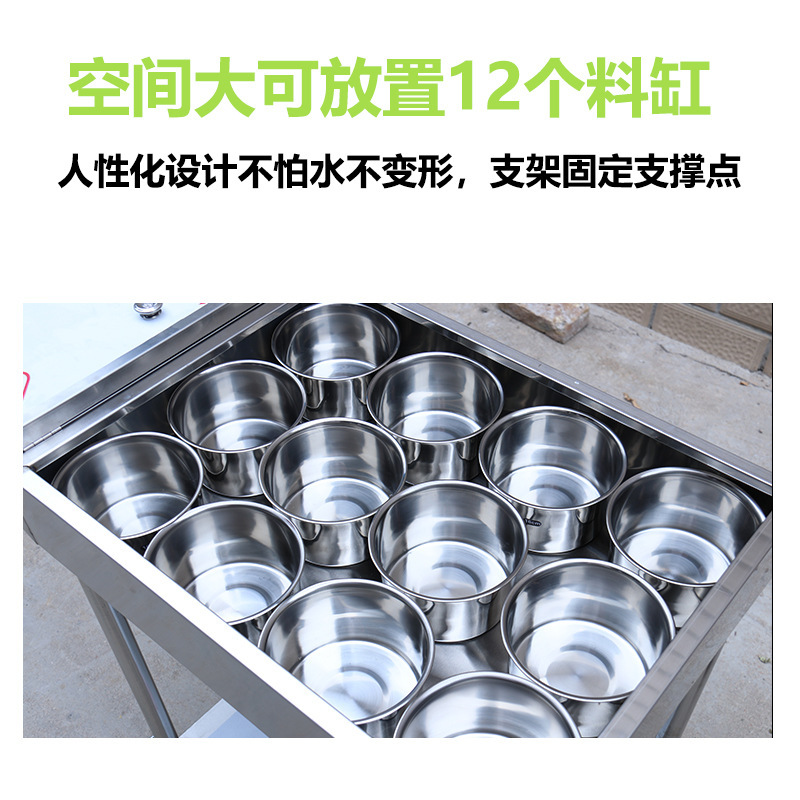 Carro de condimentos de acero inoxidable comercial hotel restaurante almacenamiento móvil condimentos conductor puerta corredera soporte de condimentos puede frenar